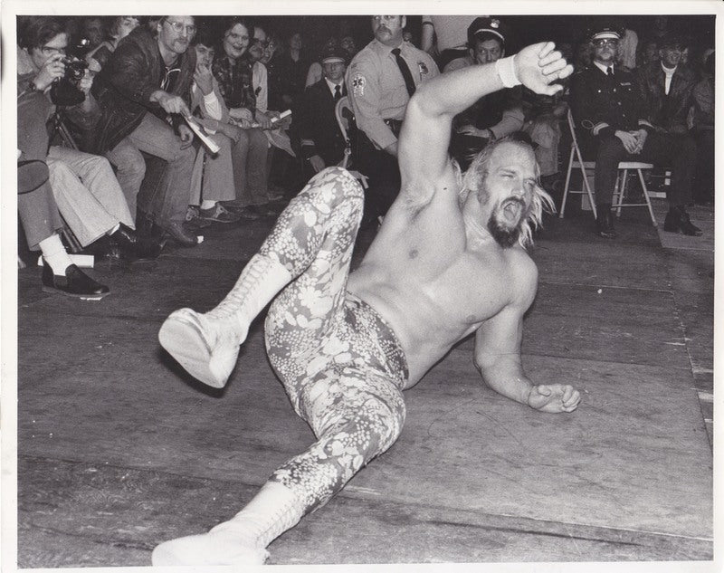 Vintage 1980 AWA Jesse Ventura Wrestling Press Photo - Rare Collectible Memorabilia for Wrestling Fans, Sports Collectors, and Home Decor