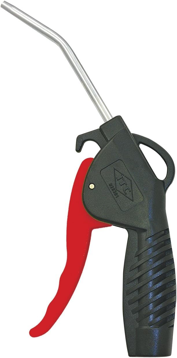 ITC 4' Angled Nozzle Air Blow Gun - Heavy Duty Pneumatic Tool with 1/4