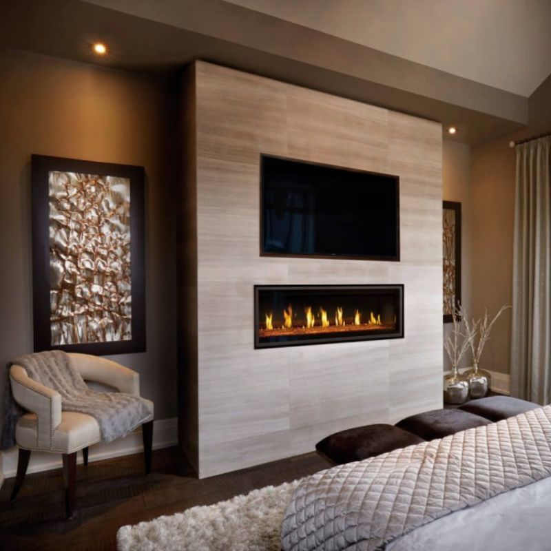 Napoleon Vector 50 Linear Direct Vent Gas Fireplace - LV50N 2 | Modern Home Heating Solution for Living Rooms & Patios