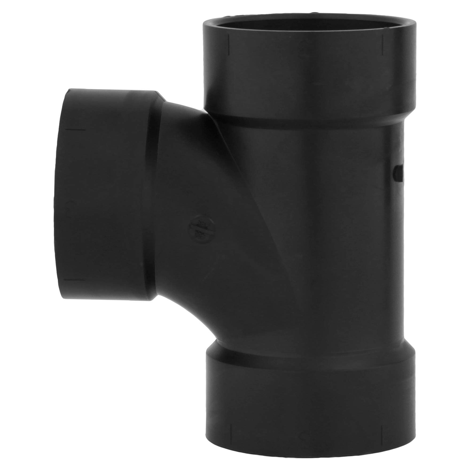 Charlotte Pipe 3 Inch DWV Sanitary Tee All Hub - Drain, Waste & Vent Pipe Fitting - PVC Plumbing Connector for Bathroom, Kitchen & Laundry Drainage Systems (1-Pack)