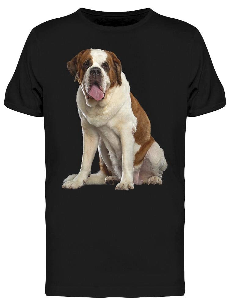 Cute Saint Bernard T-Shirt for Men - Soft Cotton Graphic Tee with Dog Design - Perfect for Casual Wear, Dog Lovers & Pet Owners