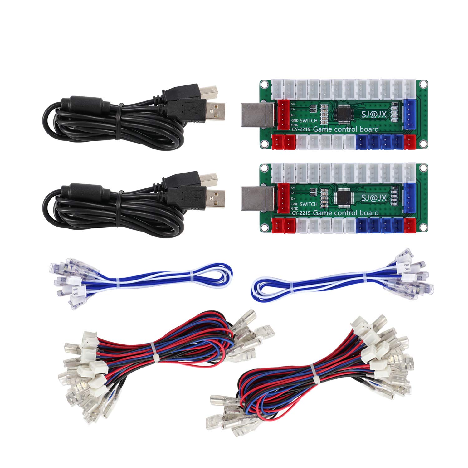 Arcade Game USB Encoder - Zero Delay 2 Player Gamepad with LED Buttons & Joystick Controller for Nintendo Switch, PC, PS3, Retropie, Raspberry Pi & MAME | Perfect for Home Arcade Setup & Retro Gaming