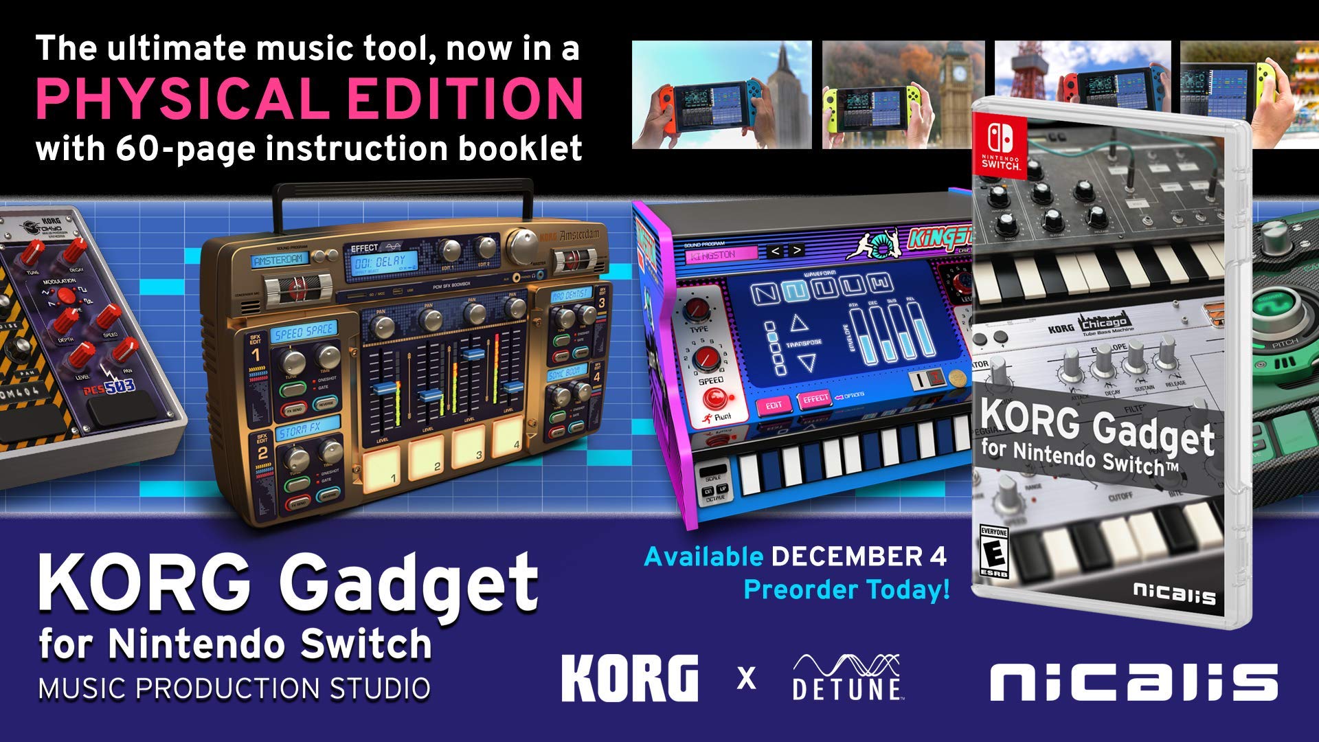 KORG Gadget Music Production Software for Nintendo Switch - Portable Music Studio for DJs & Producers - Perfect for Home, Studio & On-the-Go Music Creation