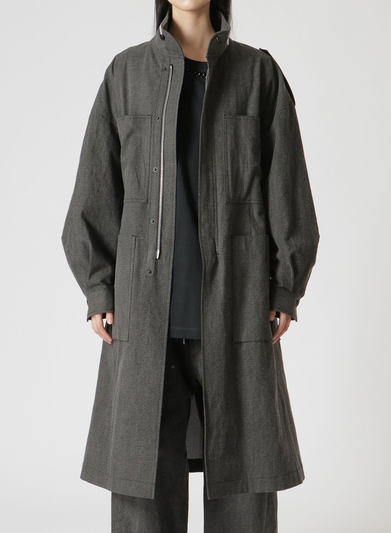 Premium Cotton/Linen Canvas Ink Coating 5-Panel Coat - Lightweight, Durable & Stylish for Outdoor Adventures, Travel & Casual Wear
