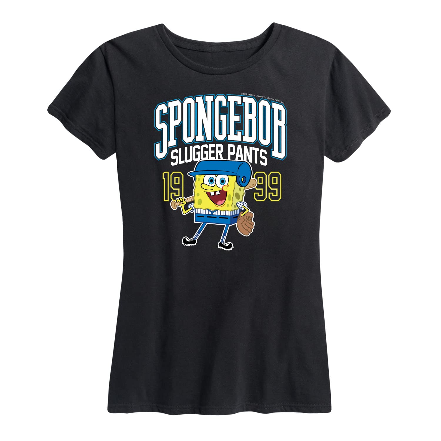 SpongeBob SquarePants Women's Short Sleeve Graphic T-Shirt - Cartoon Character Casual Tee for Fans - Perfect for Cosplay, Theme Parties & Everyday Wear