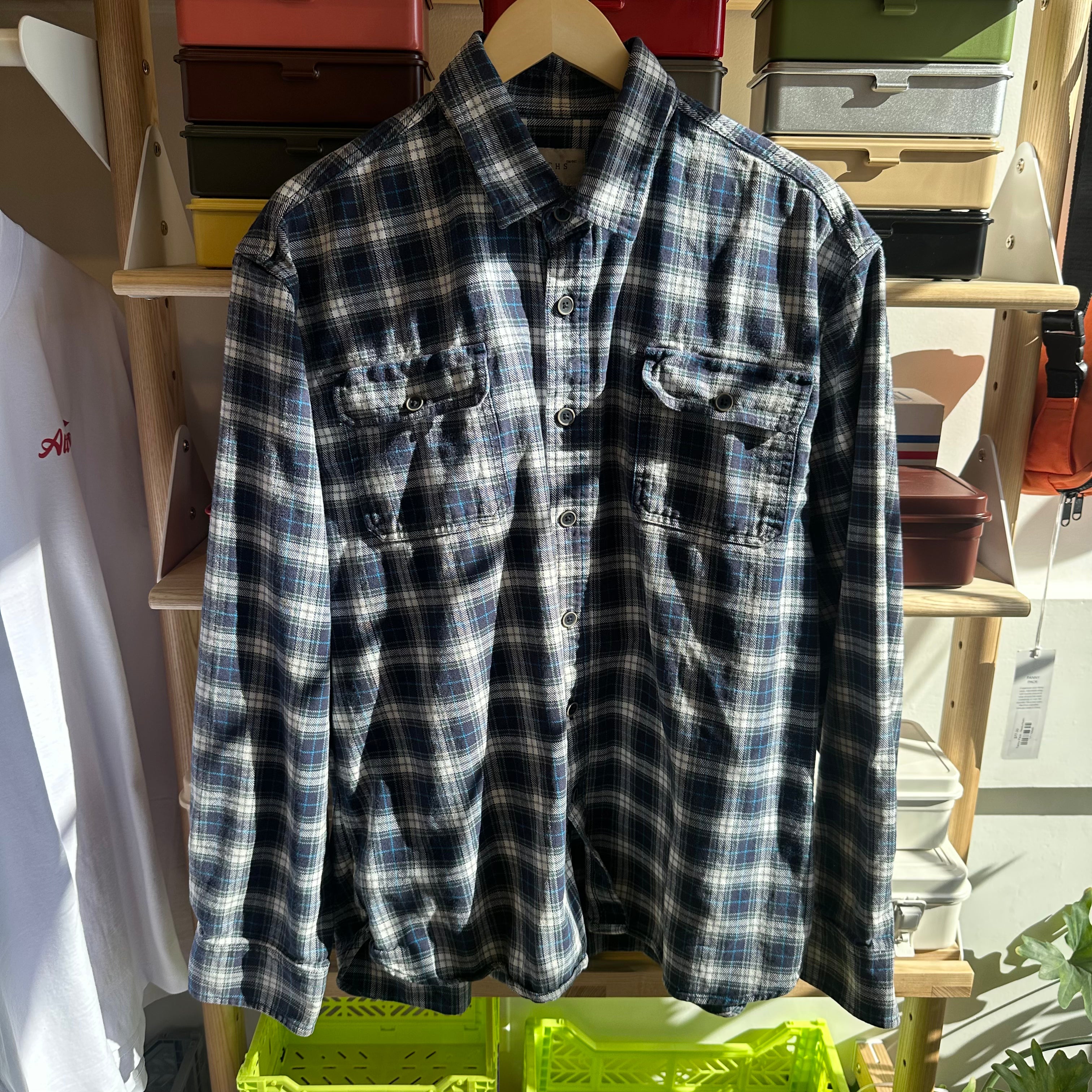 Blue Plaid Shirt for Men 2XL - Comfortable Casual Flannel Button Down Shirt for Outdoor Activities and Everyday Wear