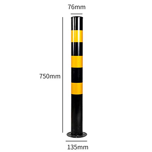 750mm Parking Lot Barriers & Traffic Cones - 2 Pack Driveway Security Posts with Reflective Road Markers (750x76mm) for Enhanced Safety in Parking Lots, Construction Zones & Private Driveways