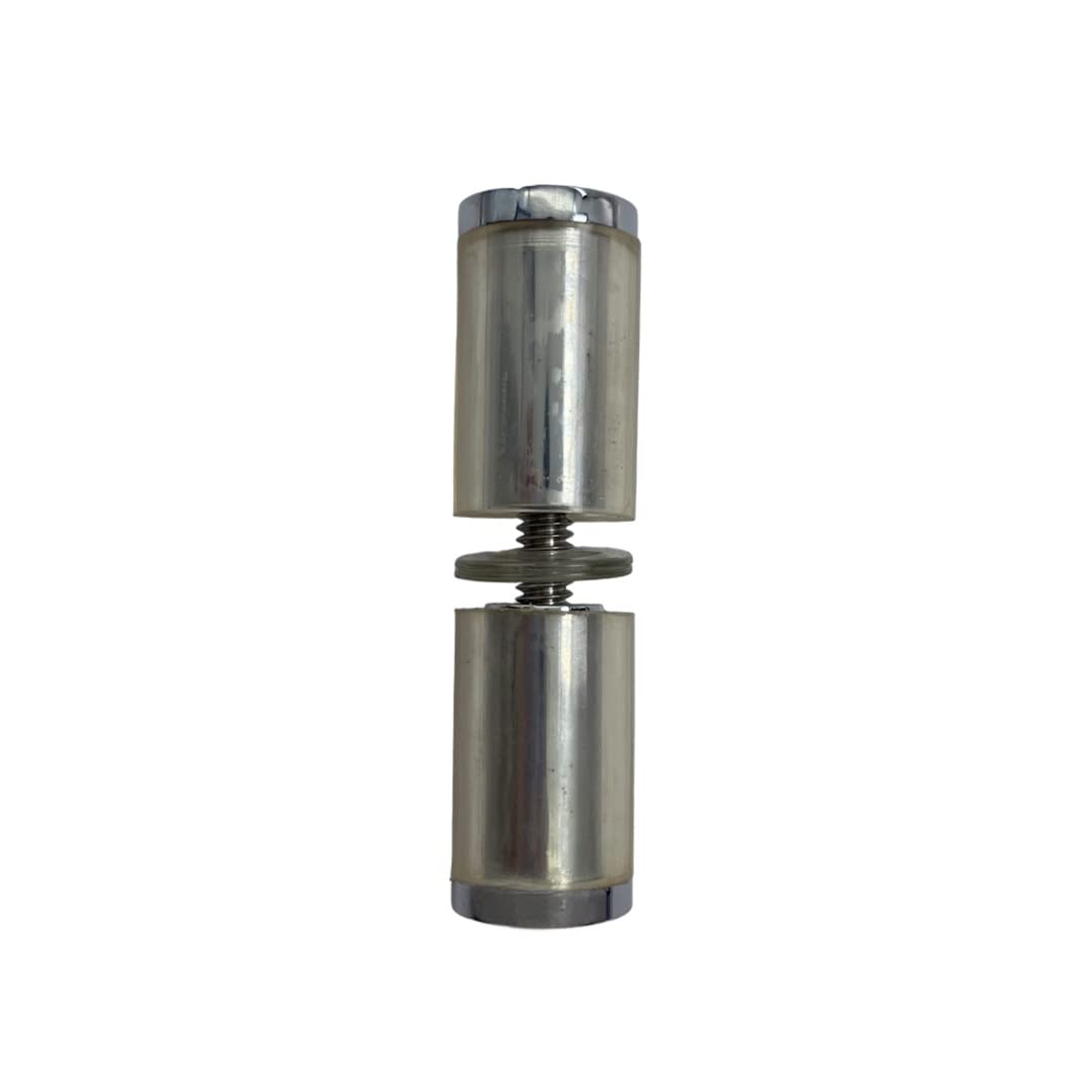 CRL Chrome Finish Cylinder Style Back-to-Back Shower Door Knob with Plastic Sleeve - Durable Bathroom Hardware for Modern Showers & Glass Doors
