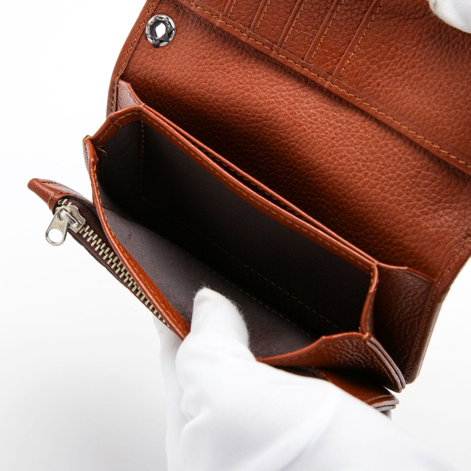 Genuine Cowhide Leather Biker Wallet for Men - Cognac Brown RFID Blocking Slim Bifold Wallet - Perfect for Motorcycle Riders & Everyday Carry