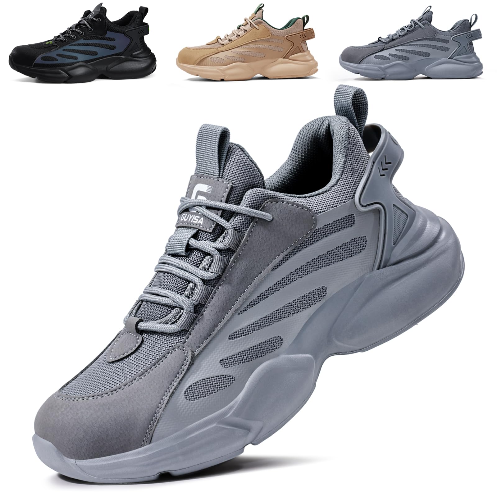 Lightweight Steel Toe Work Shoes for Men & Women - OSHA Approved Safety Sneakers for Construction, Industrial & Tennis | Durable Comfort for Long Shifts & Outdoor Work