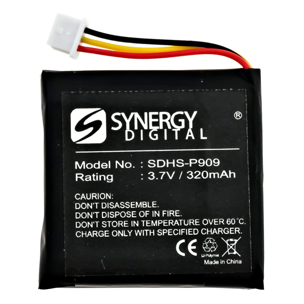 Synergy Digital Replacement Headset Batteries for Logitech 981-000337 - 4 Pack Li-Polymer 3.7V 320mAh Rechargeable Batteries - Perfect for Office Headsets, Call Centers & Remote Work Accessories