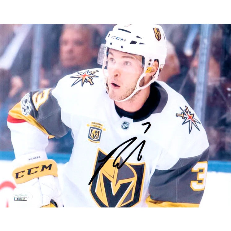 Brayden McNabb Vegas Golden Knights Autographed 8x10 Photo with JSA COA - Signed Hockey Memorabilia for Fans & Collectors - Perfect for Man Cave, Sports Room, or Gift