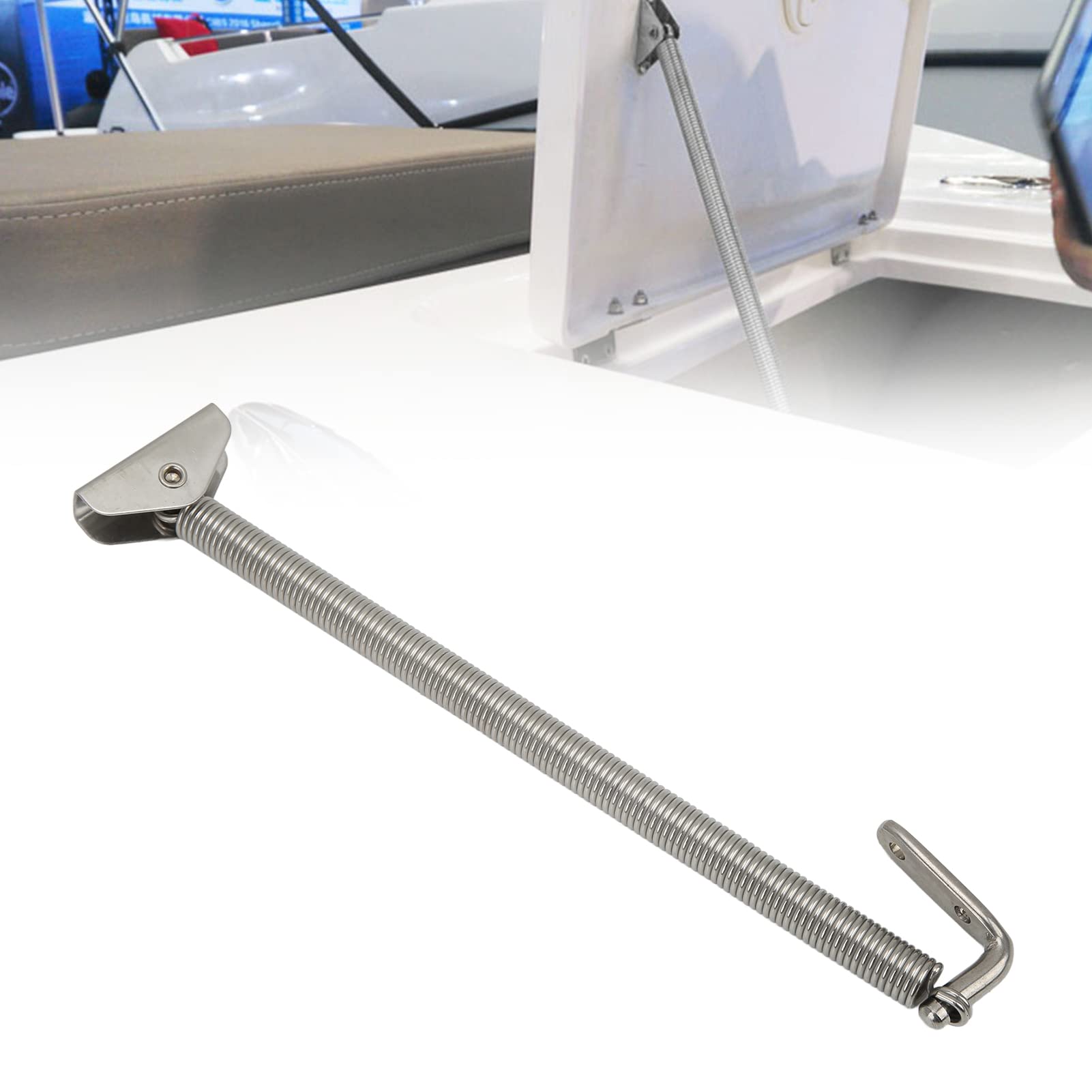 10-1/4 Inch 304 Stainless Steel Heavy Duty Marine Spring Hatch Holder - Boat Hatch Lid Support Spring Accessory for Yacht, Ship & Marine Applications (2913S) | Perfect for Deck Hatches, Cabin Doors & Storage Compartments