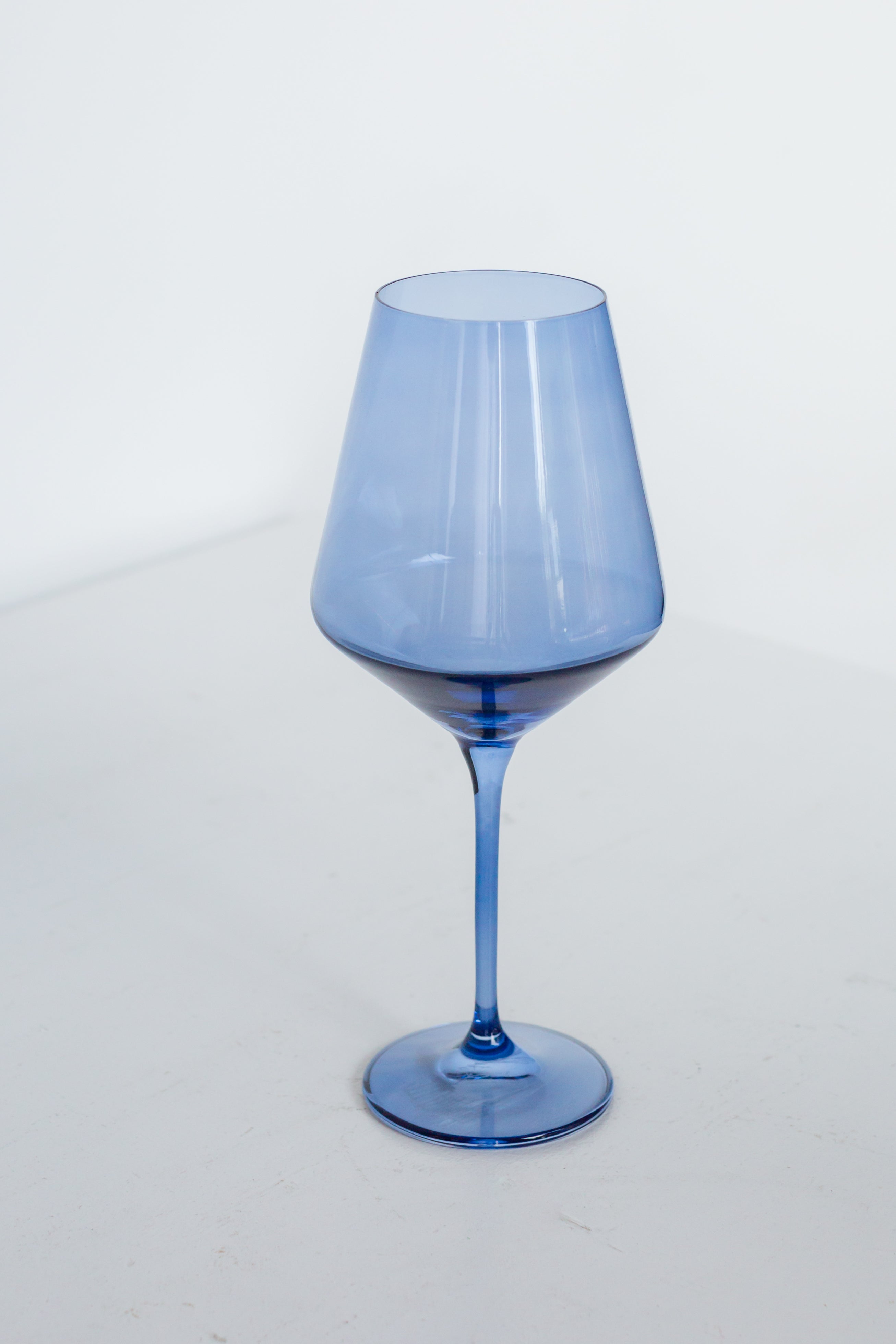 Premium Estelle Colored Wine Glasses Set of 6 - Elegant Cobalt Blue Stemware for Red & White Wine - Perfect for Dinner Parties, Weddings & Home Entertaining