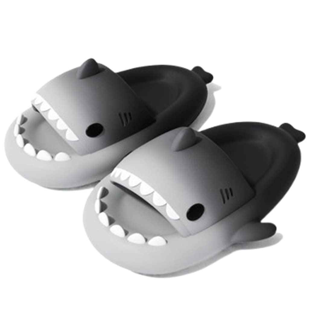 2022 Cute Shark Slippers for Women & Men - Anti-Slip Open Toe Slides with Cloud Sole - Summer Novelty Sandals for Indoor/Outdoor Wear, Beach, Pool & Lounge