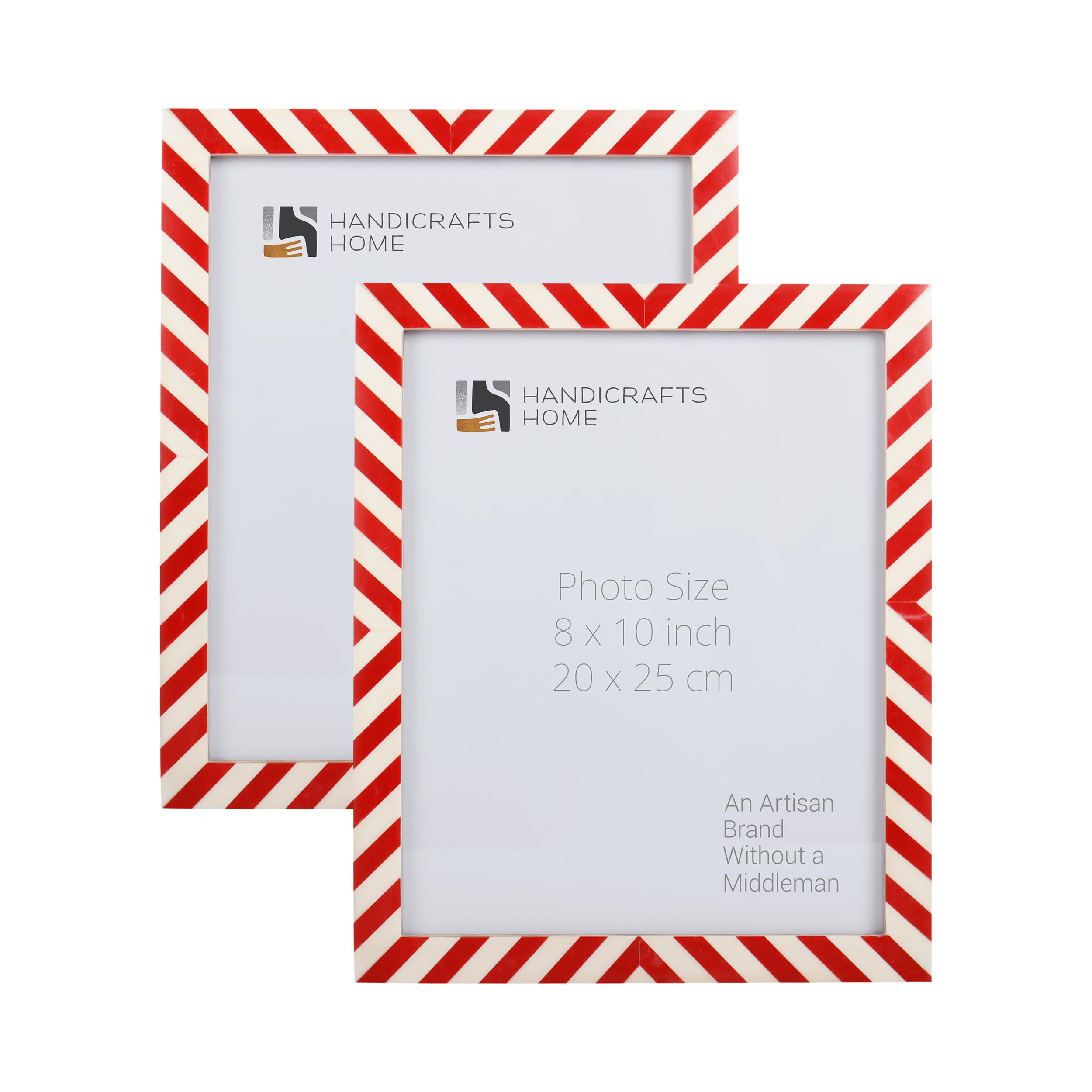 Handmade 8x10 Picture Frames 2-Pack - Wall & Tabletop Display for Home Decor Gifts