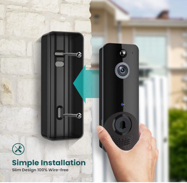 Edenn Total Vision Smart Doorbell Camera with HD Video, Night Vision & Mobile App - Monitor Your Home Security Anytime, Anywhere