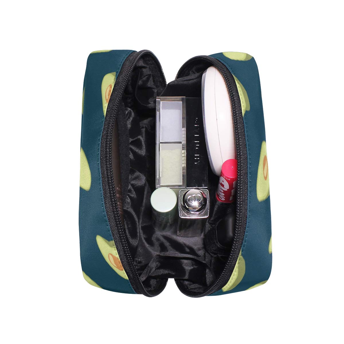 MOYYO Avocado Makeup Bag - Portable Cosmetic Organizer for Women & Girls | Lightweight Travel Toiletry Bag | Healthy Fruits Design | Perfect for Gym, Travel & Daily Use