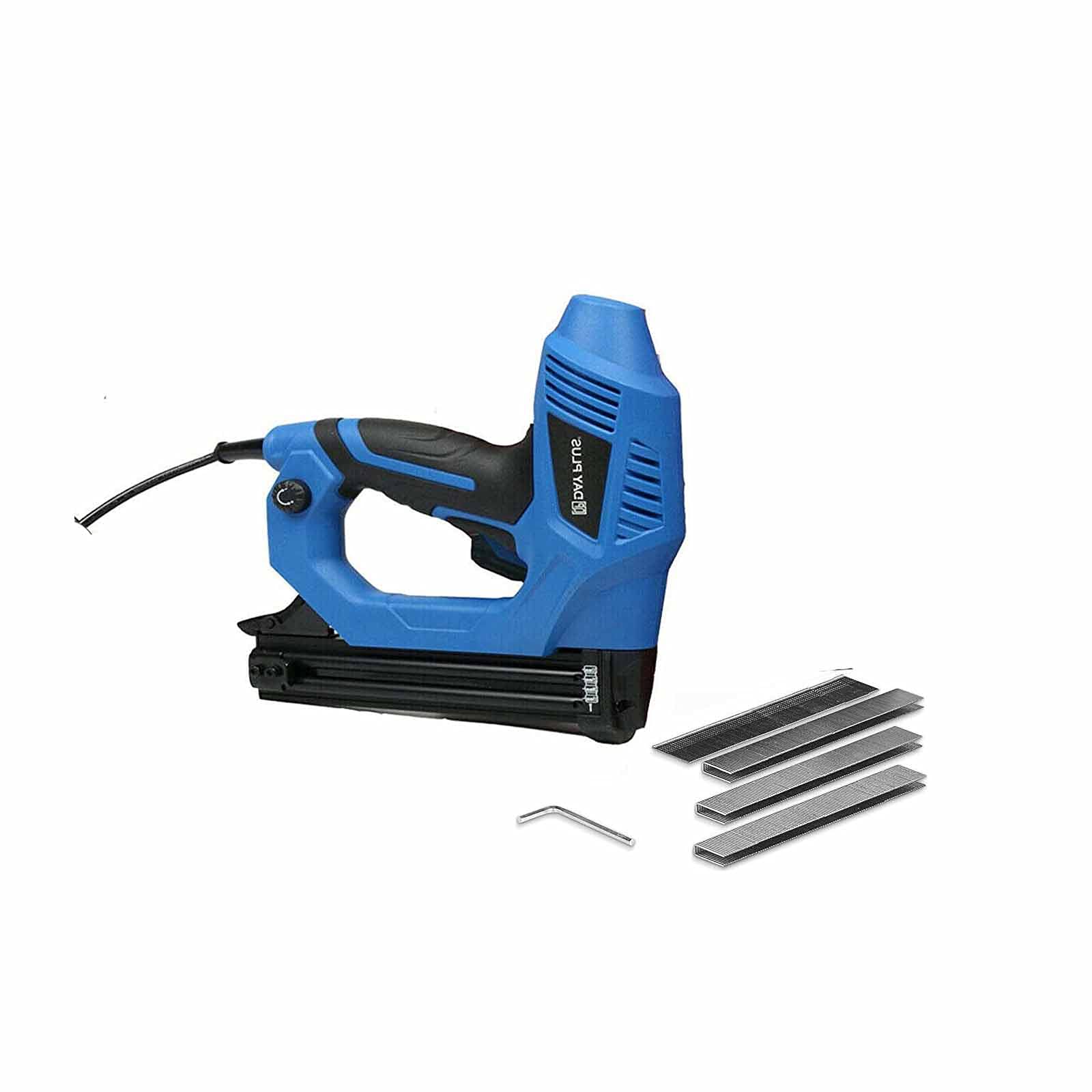 2 in 1 Electric Nail Gun & Staple Gun - 220V 1080W Heavy Duty Corded Nailer for Woodworking, Furniture Making, Carpentry Projects | Portable Stapler for DIY Home Improvement & Professional Construction Use