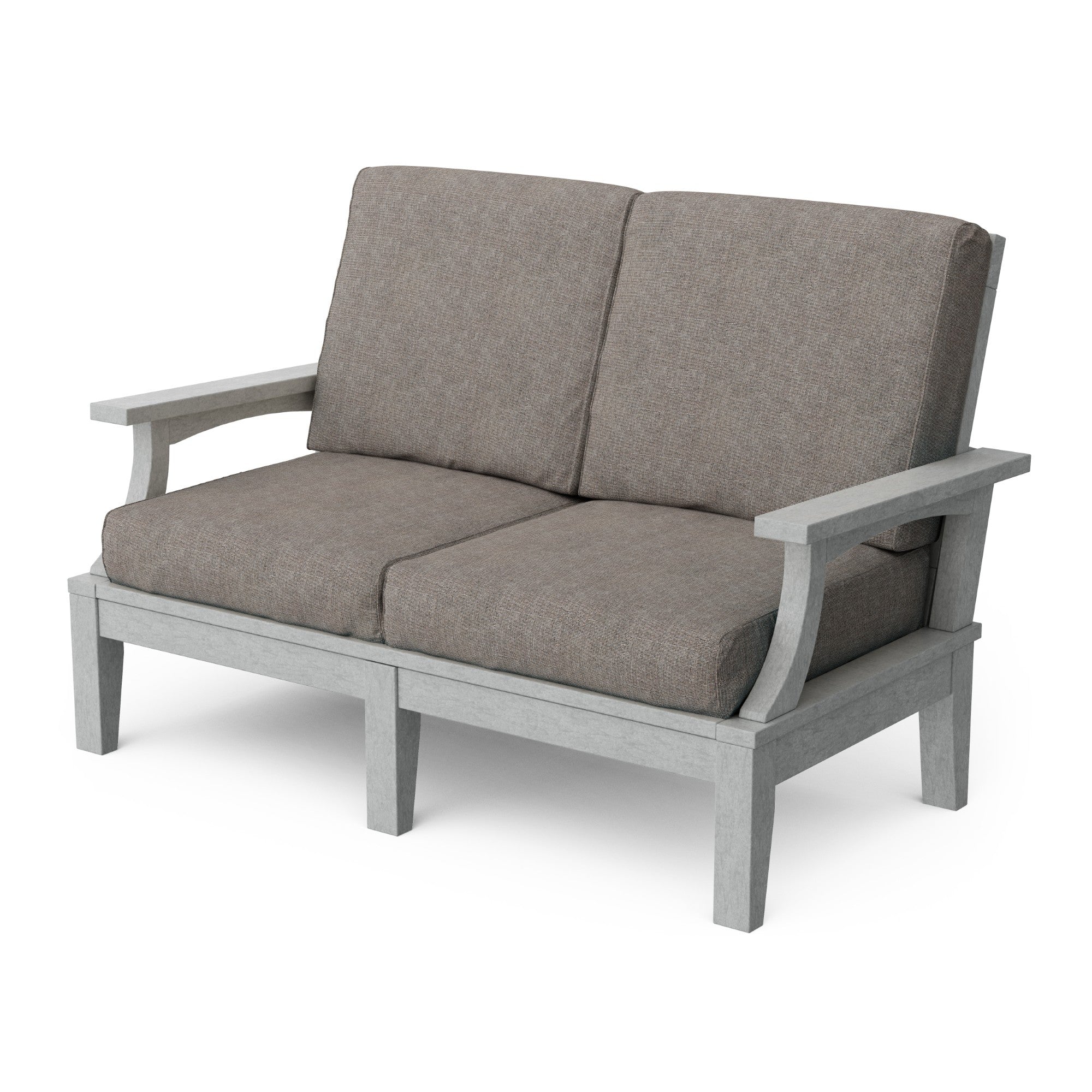 Heritage Deep Seating Love Seat Cushioned Sofa - Outdoor Patio Furniture for Garden, Poolside & Backyard Relaxation