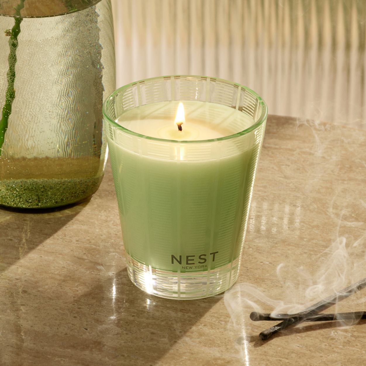 Organic Cucumber & White Sage Scented Soy Candle - Relaxing Aromatherapy for Home, Yoga & Meditation Spaces