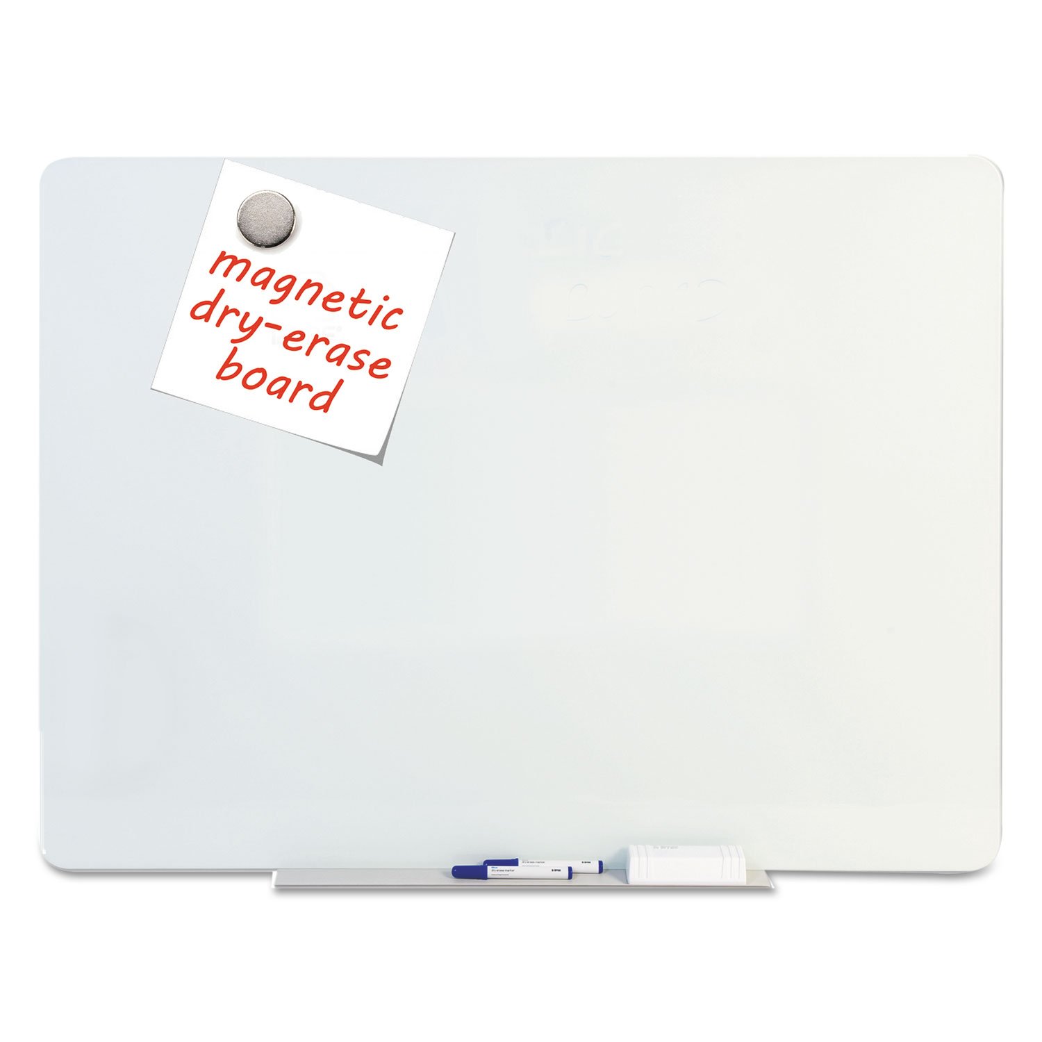 MasterVision GL070101 Magnetic Glass Dry Erase Board - 36