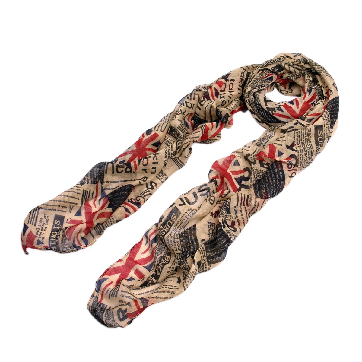 Trendy Blue Vintage British Flag Union Jack Print Fashion Scarf - Stylish Accessory for Women, Men, Outfits & Cold Weather