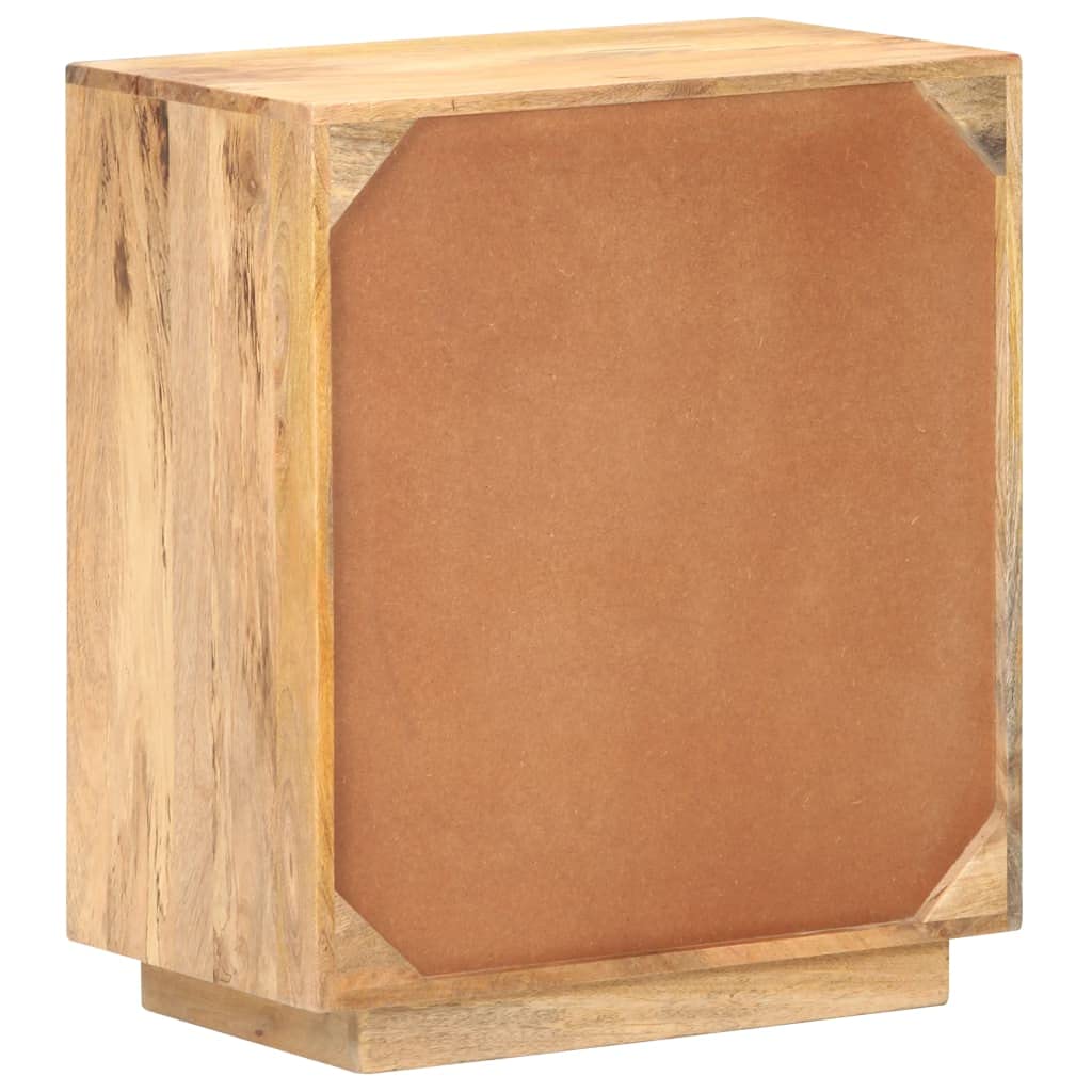 Rustic Solid Mango Wood Side Cabinet - 23.6