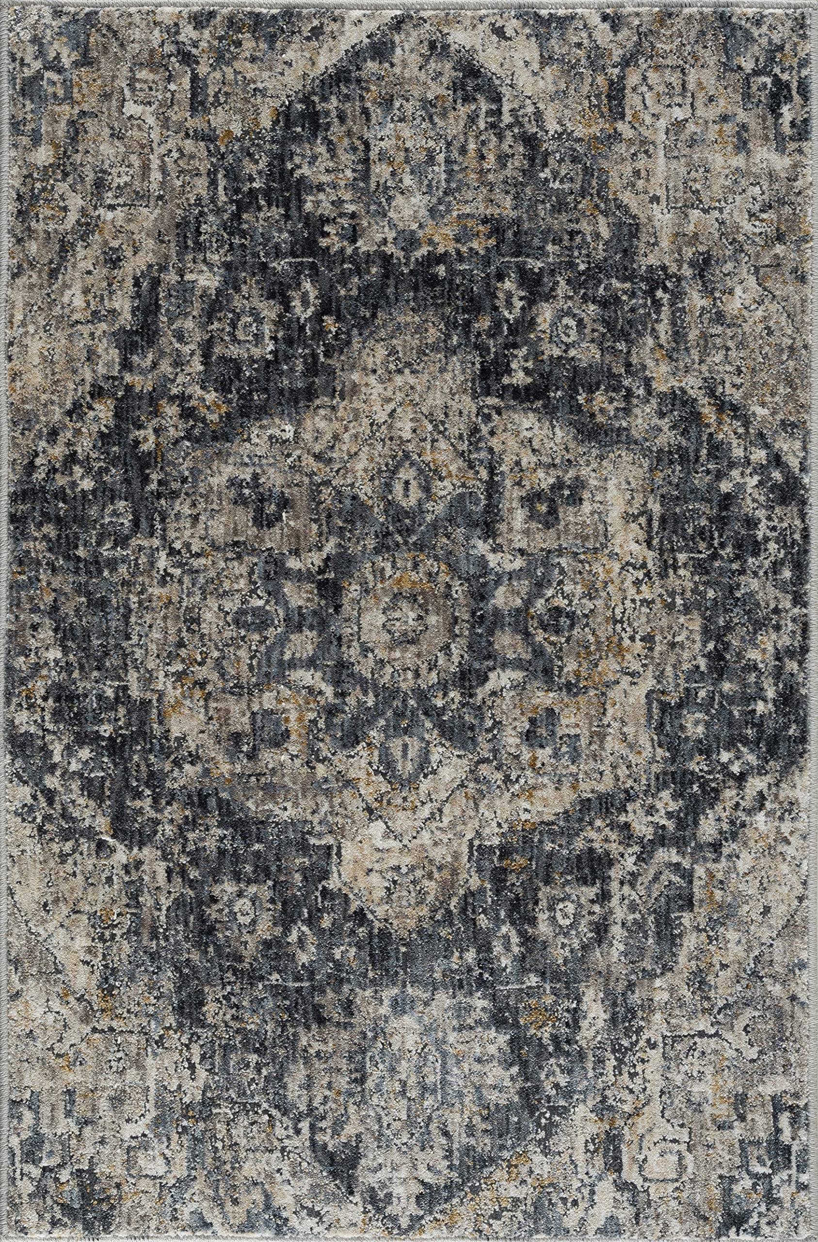 Hauteloom Beaudesert Modern Area Rug for Living Room & Bedroom - Soft Brown, Gray, Blue Handwoven Rug - 2'7