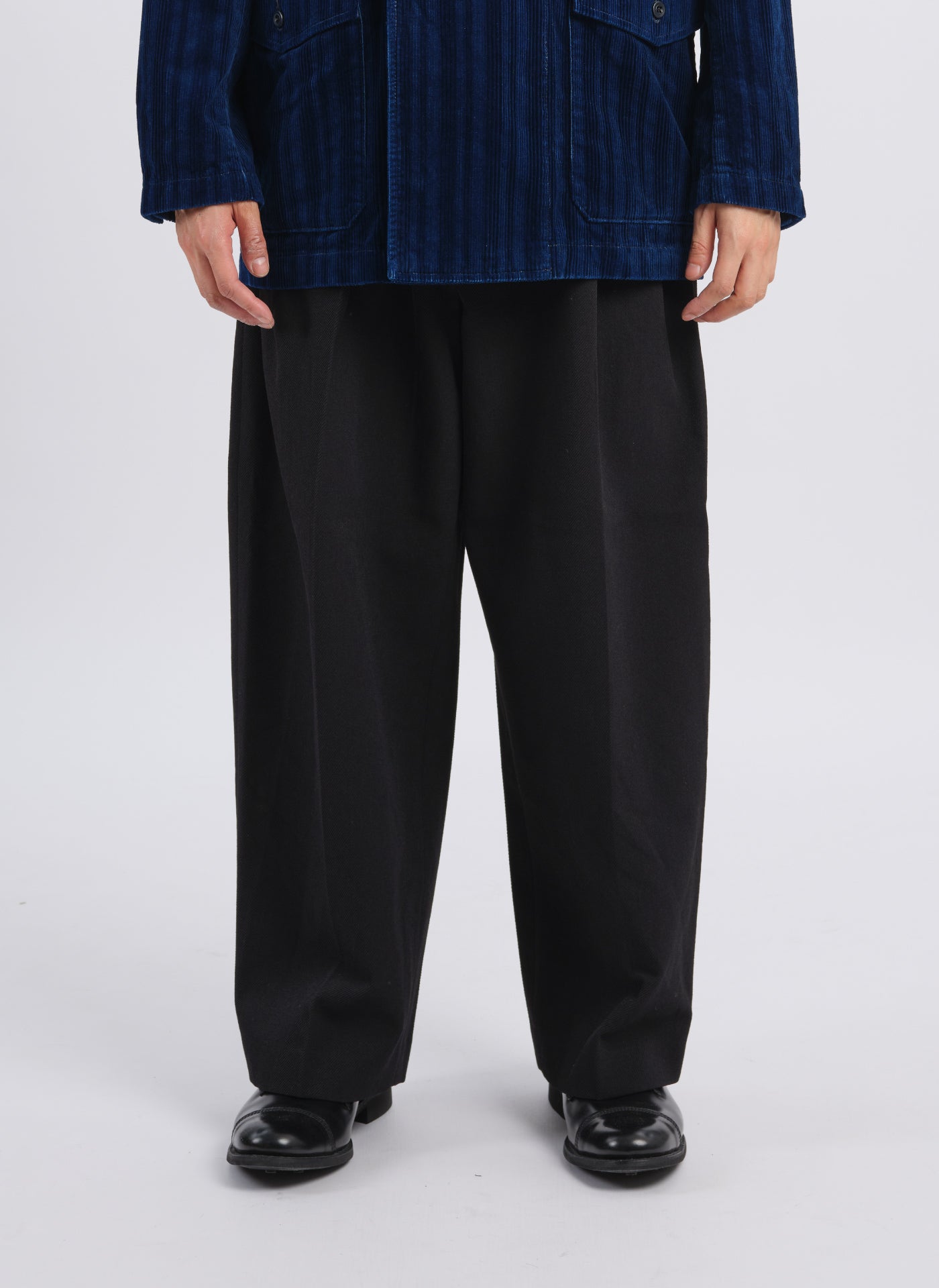 Solotex Gabardine Work Pleated Wide Leg Pants (P17) - Comfortable & Stylish Office Wear for Women