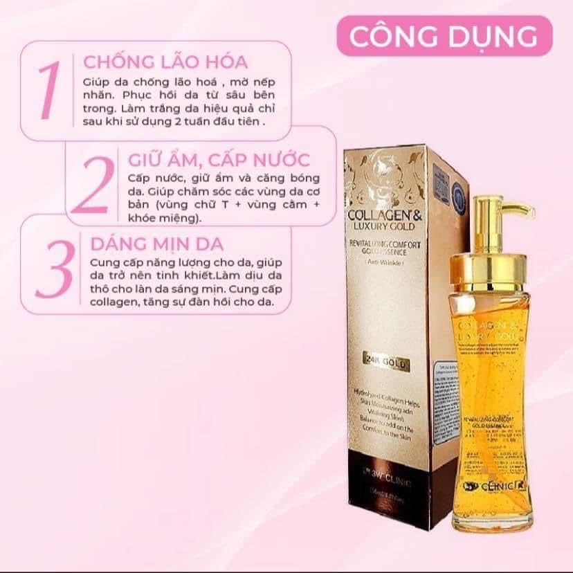24K Gold Collagen Essence - Anti-Wrinkle & Revitalizing Face Serum (150ml/5.07oz) | Korean Skincare for Youthful Glow | Perfect for Night Routine & Anti-Aging Care