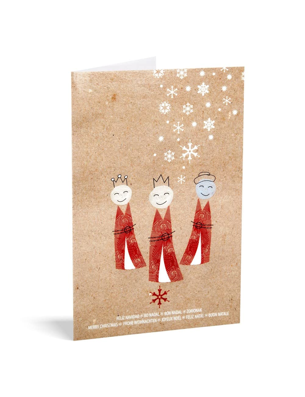 UNICEF Pack of 10 Christmas Greeting Cards - Eco-Friendly Kraft Paper Holiday Cards for Family & Friends - Perfect for Christmas Wishes, Office Gifts & Holiday Decorations