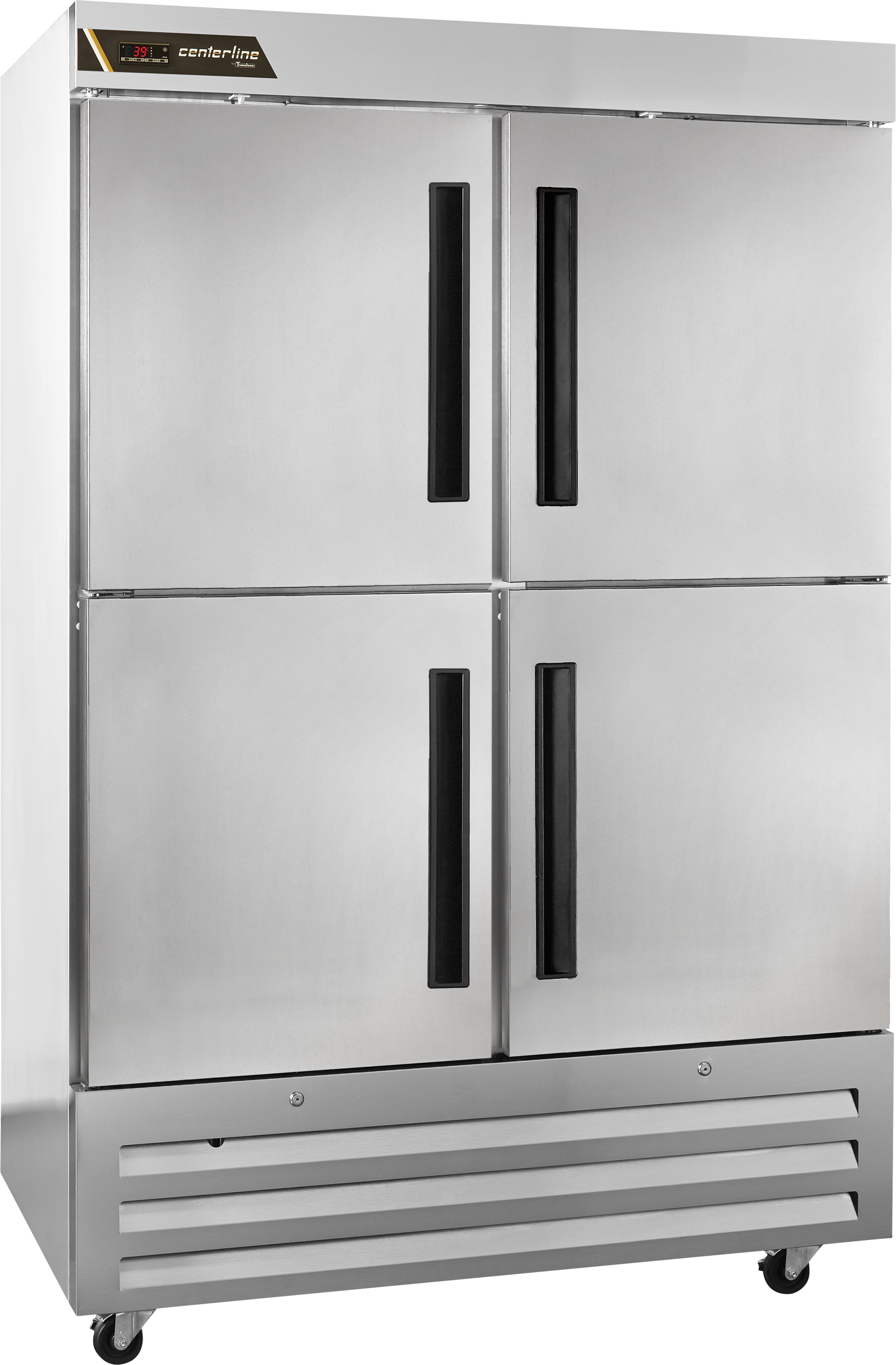 Centerline 54 Inch Commercial Reach-In Refrigerator with 4 Solid Half Doors - Perfect for Restaurants, Cafes, and Catering Businesses