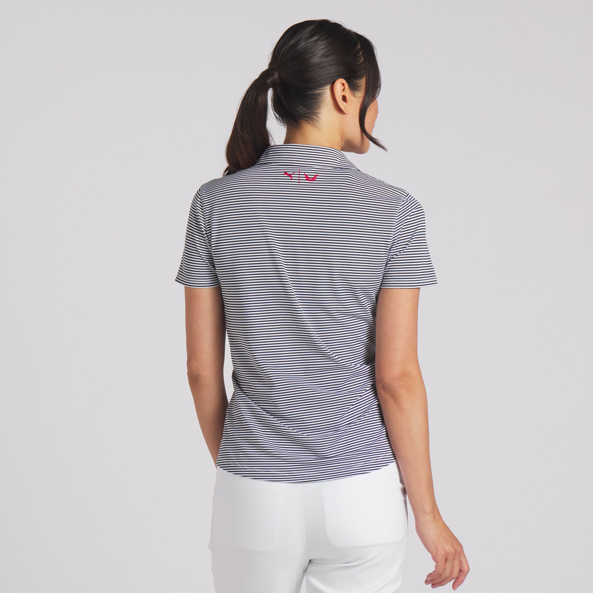 Women's Volition Pique Stripe Golf Polo Shirt - Breathable Moisture-Wicking Performance Top for Golf & Casual Wear