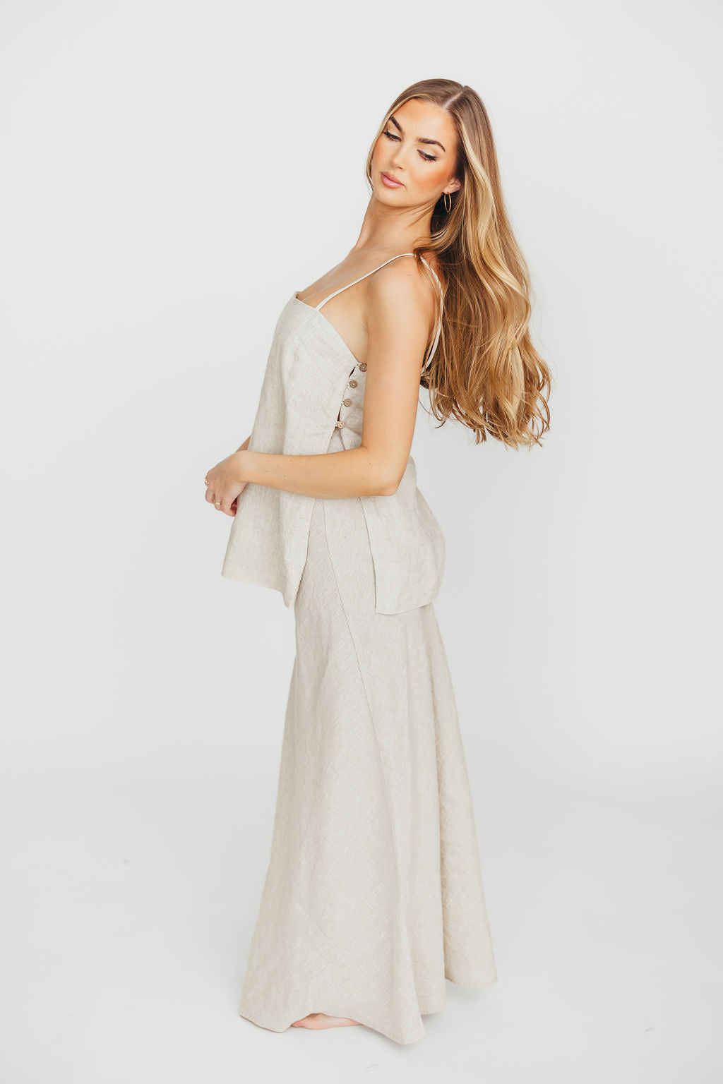 Novella 100% Linen Woven Maxi Skirt - Breathable & Lightweight Summer Skirt for Women | Perfect for Beach, Vacation & Boho Style Outfits