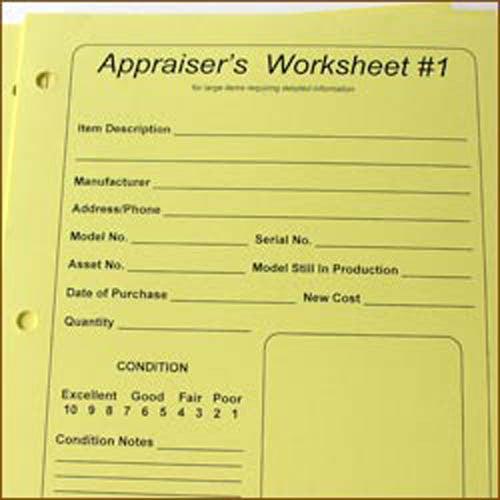 Professional Appraiser's Worksheet - Essential Tool for Property Valuation & Real Estate Assessment | Perfect for Home Inspectors, Appraisers & Real Estate Agents