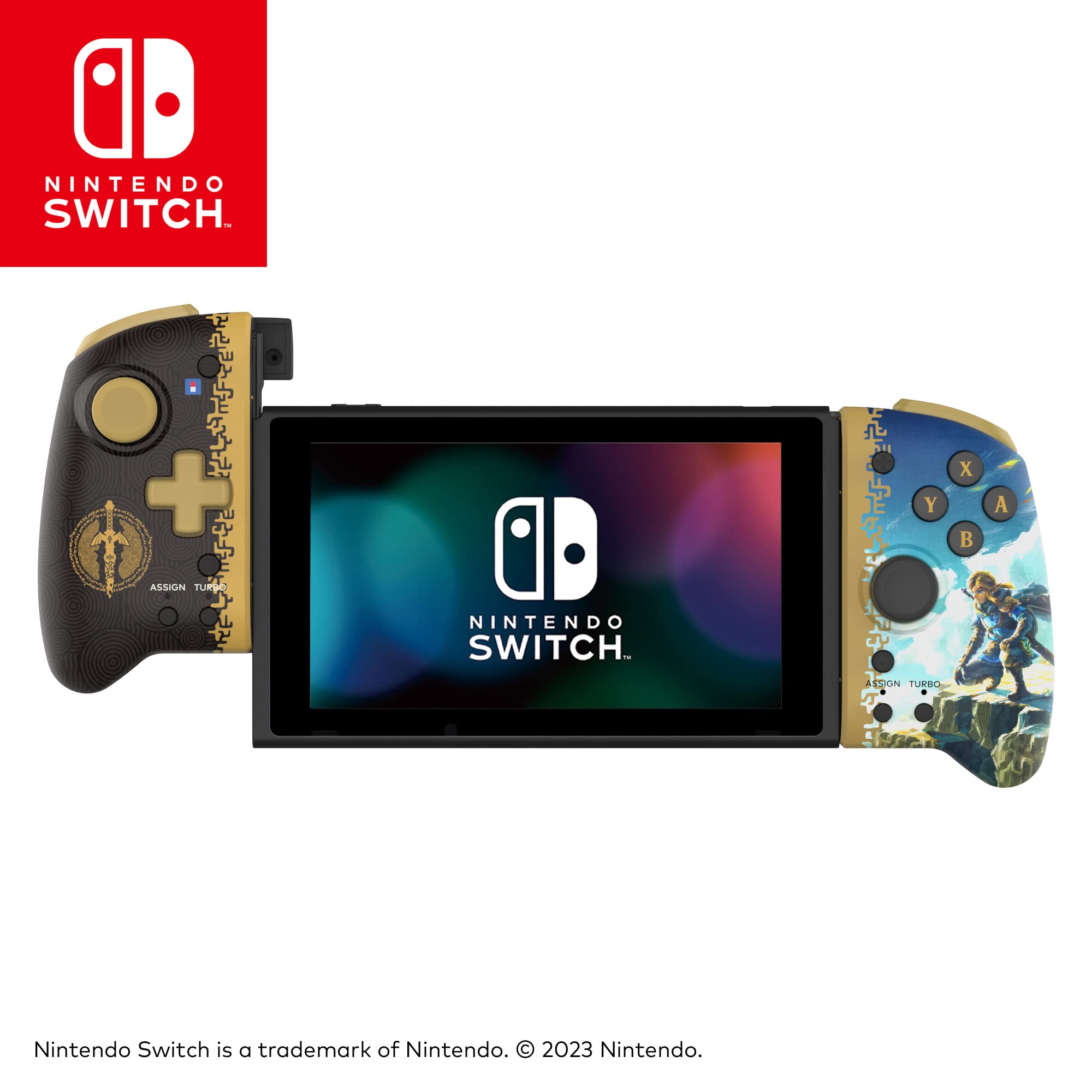 HORI Nintendo Switch Split Pad Pro (The Legend of Zelda™: Tears of the Kingdom Edition) - Officially Licensed Joy-Con Controller for Nintendo Switch & OLED Model - Ergonomic Grip for Comfortable Gaming - Perfect for Long Play Sessions and Competitive Gaming