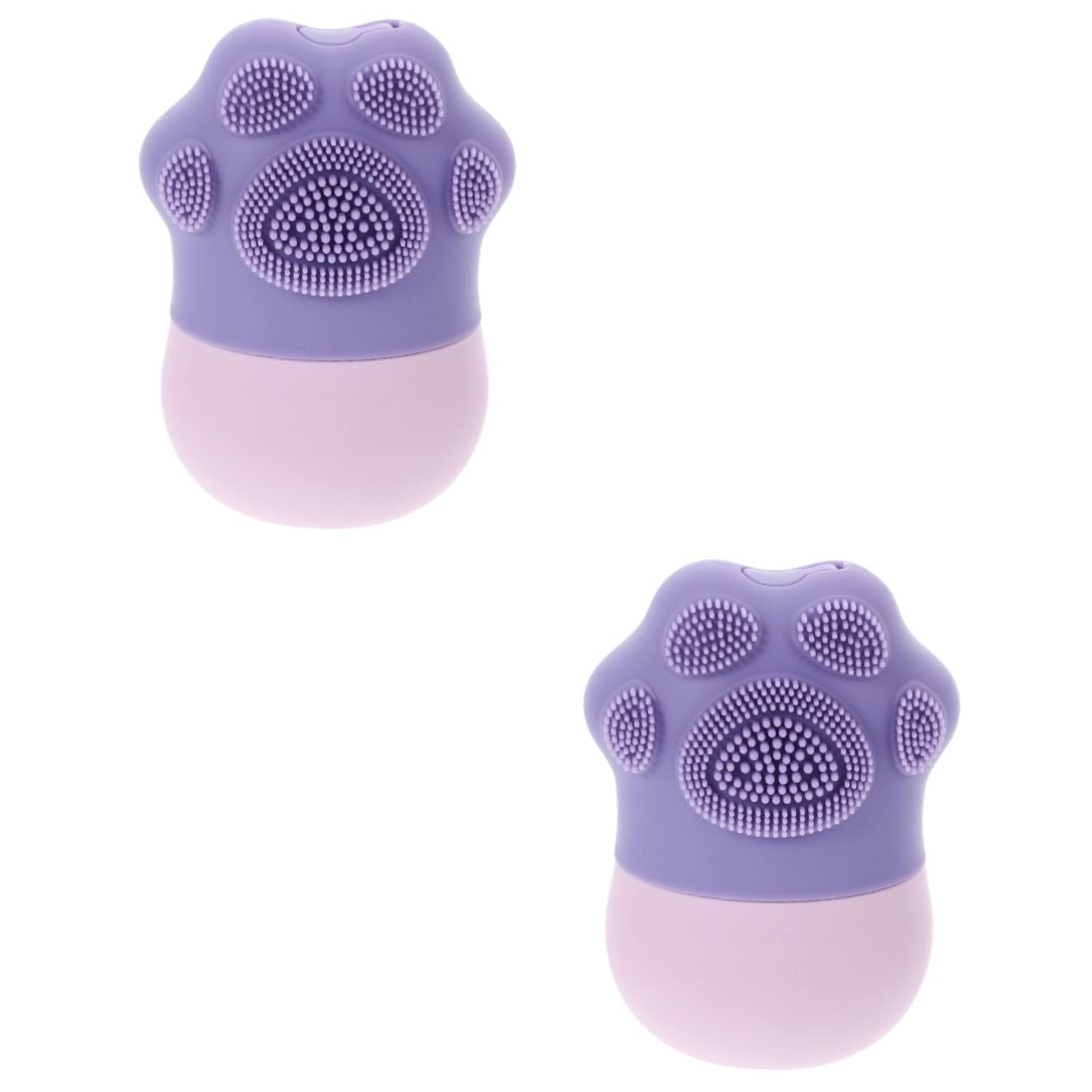 FOMIYES 2-Pack Silicone Ice Roller & Ice Ball Mold Set - Dual-Purpose Facial Massager & Ice Cube Maker for Chocolate, Cocktails, Skincare - Portable Beauty Tool for Puffiness & Dark Circles (Violet)