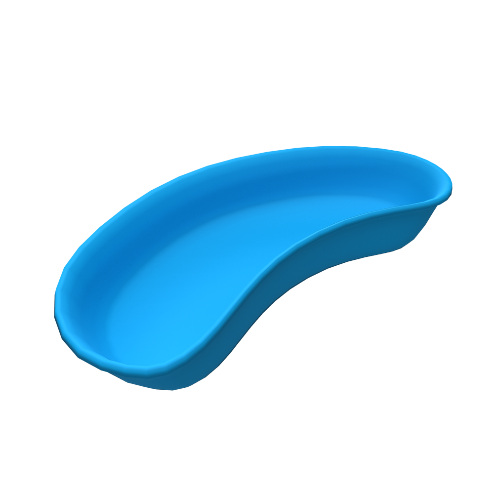 Disposable Blue Plastic Kidney Dish 700mL (230mm) - Sterile Medical Tray for Hospital, Clinic & First Aid - Perfect for Surgical Procedures, Wound Care & Medical Waste Collection