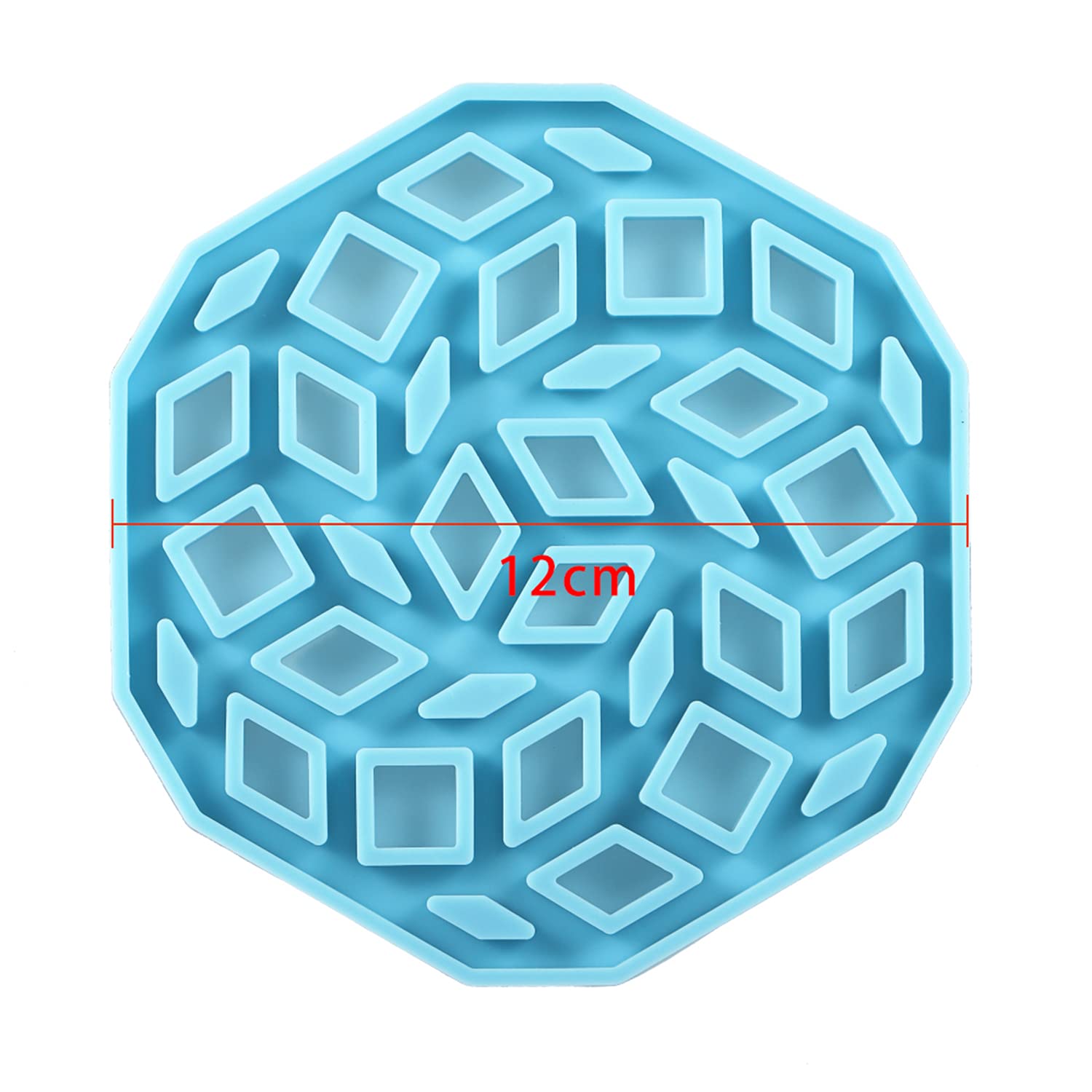 1Pcs/Pack Mandala Flower Coaster Resin Molds - 3D Design Silicone Molds for DIY Round Coasters, Cup Mats, Home Decor (Grid Pattern) - Perfect for Handmade Crafts, Resin Art Projects, and Unique Home Decorations