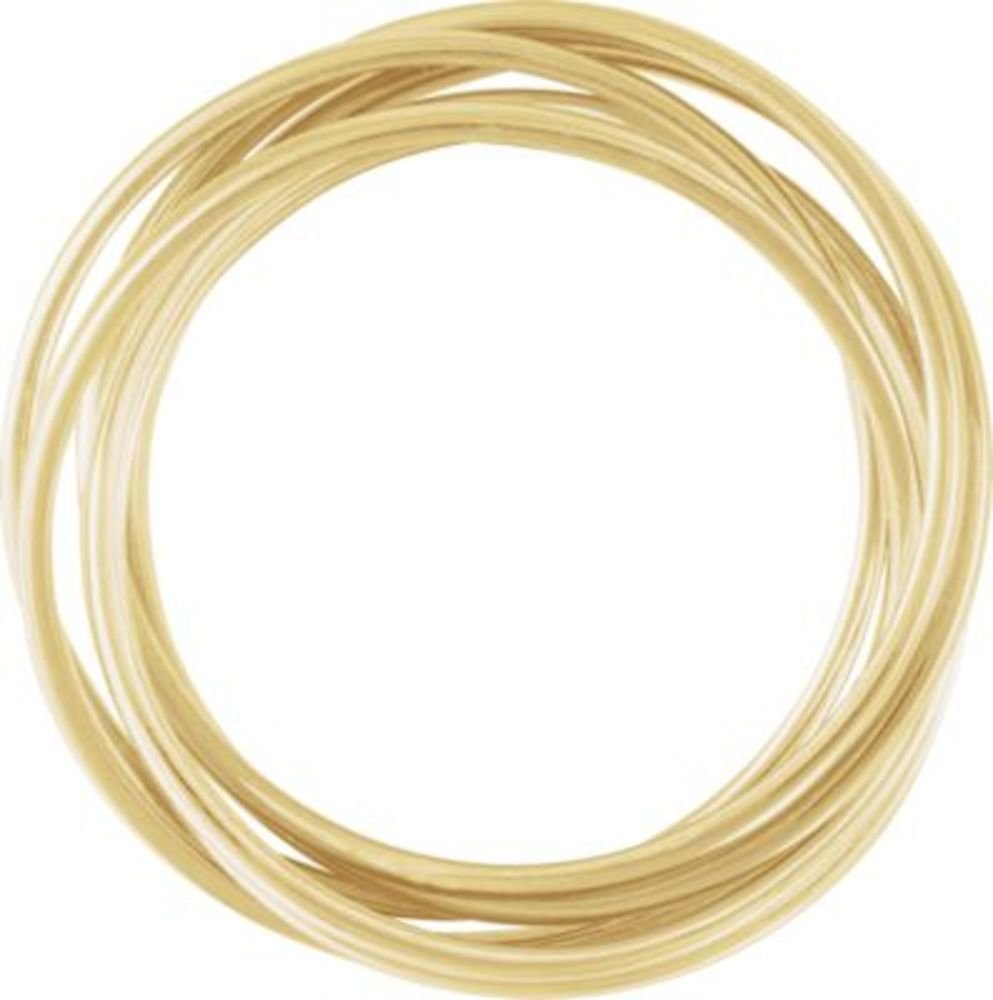 Bonyak 14K Yellow Gold 6-Band Rolling Ring for Women - Size 6, Dainty Stackable Ring for Everyday Wear, Wedding, Anniversary Gift, Fine Jewelry for Special Occasions