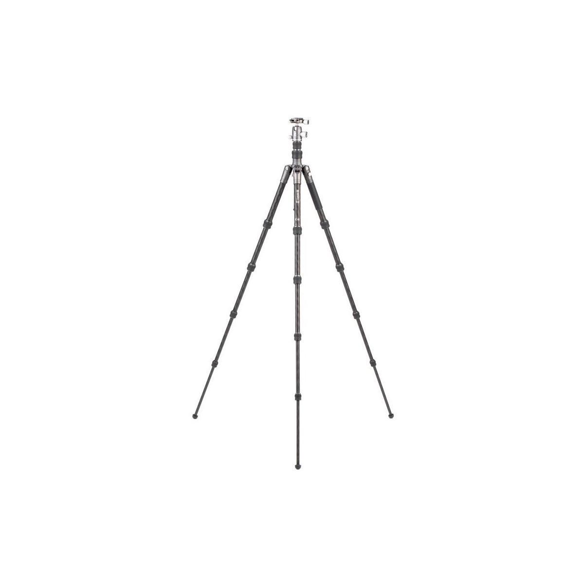 Benro FBAT15CVX20 Carbon Fiber Travel Tripod with VX20 Ball Head - Lightweight & Compact for Outdoor Photography, Hiking & Travel (65.2