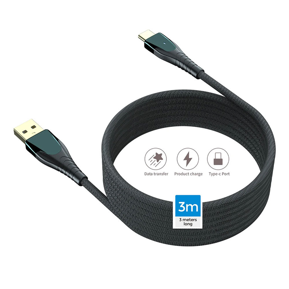 Dobe 3M USB-C Charging Cable with LED Indicator for PS5/Nintendo Switch Pro/Xbox Controller - Fast Charging Cord for Gaming Controllers (TY 18179) | Perfect for Home Gaming Setup & Travel Accessories