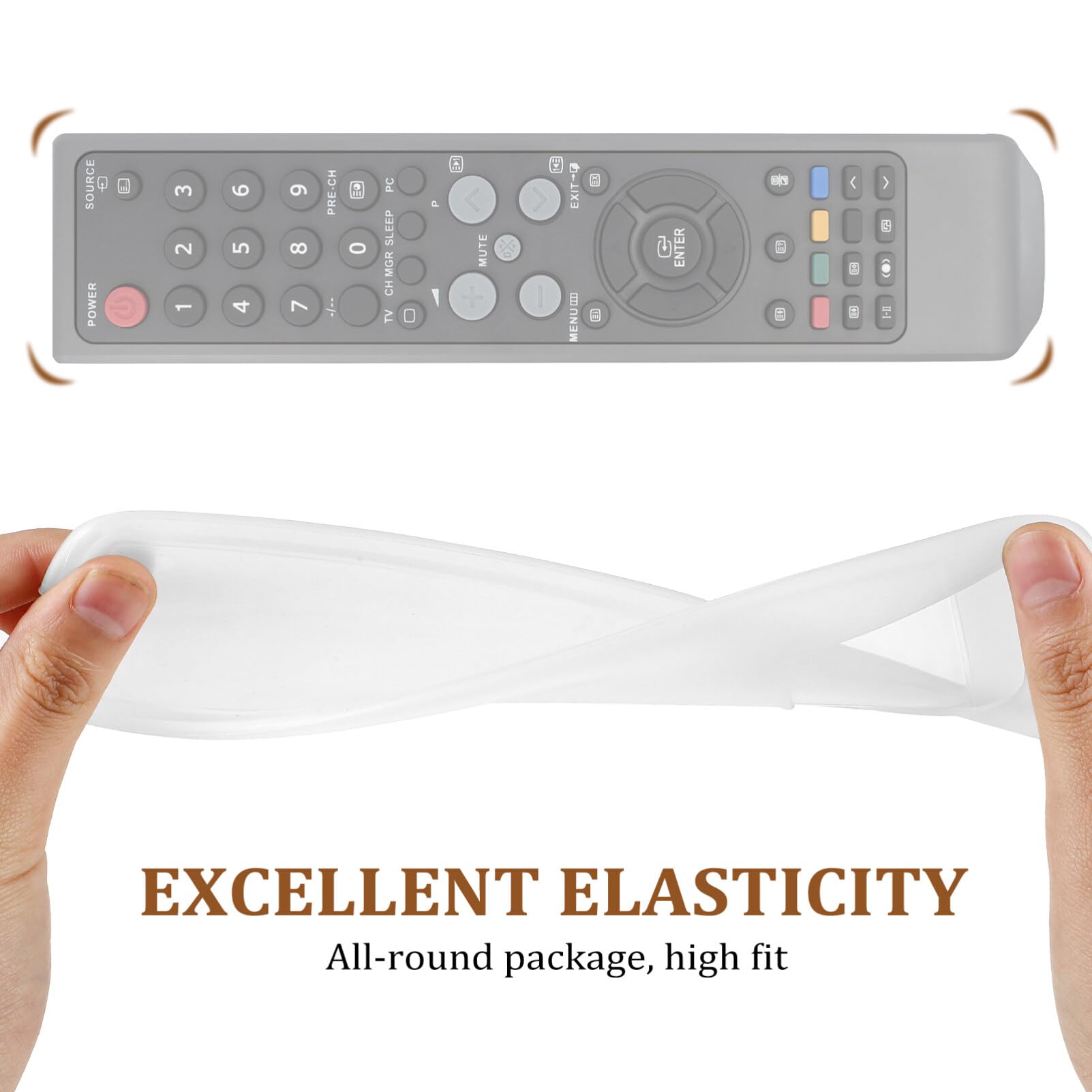 3 Pack Clear Remote Control Covers - Dustproof TV Remote Protector Sleeves | Detachable & Reusable for Smart TV, Roku, Fire Stick, Apple TV & More | Perfect for Home, Office & Travel Use