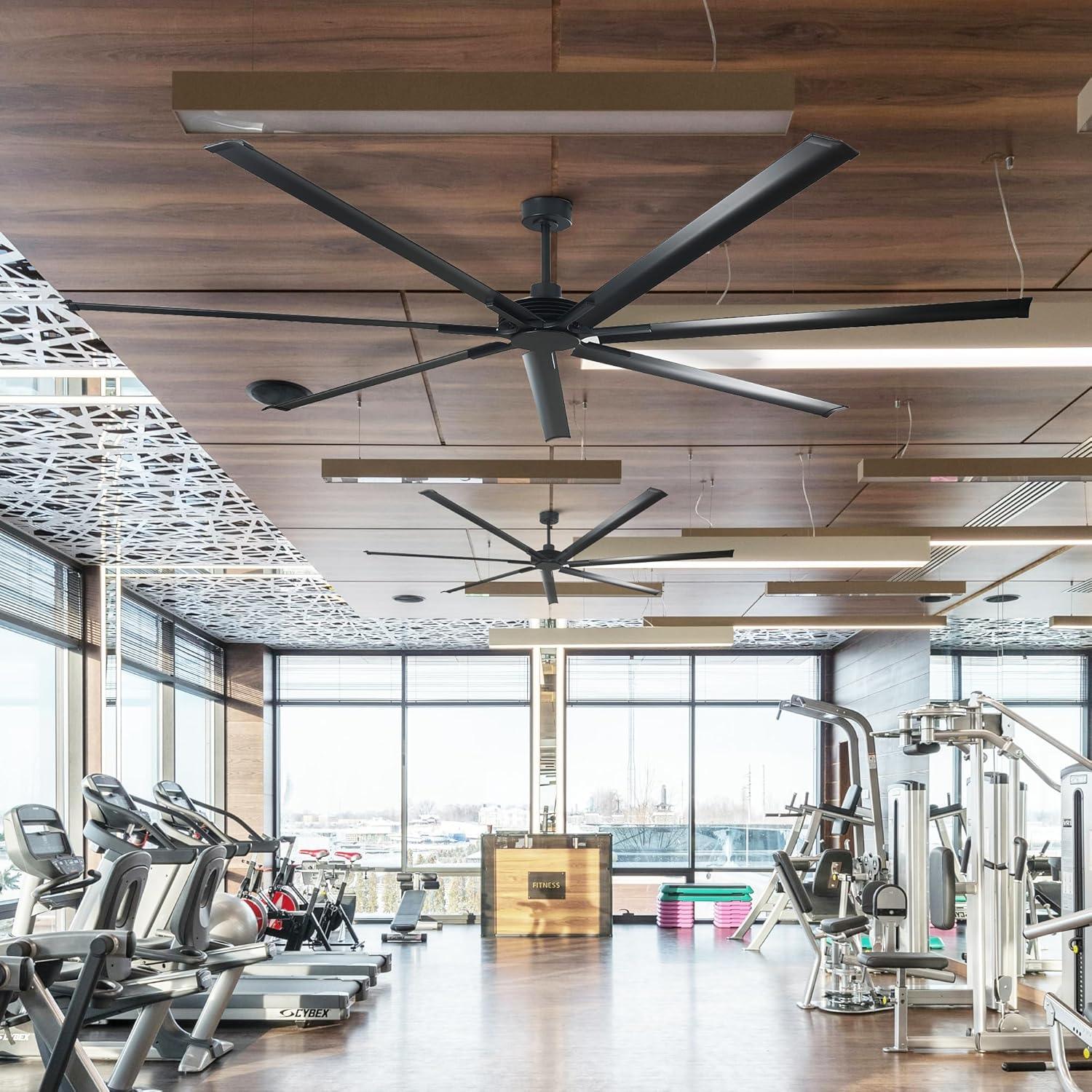 84 Inch & 100 Inch Large Ceiling Fan with Remote Control - Ultra Quiet, High Airflow for Living Room, Bedroom, or Outdoor Patio