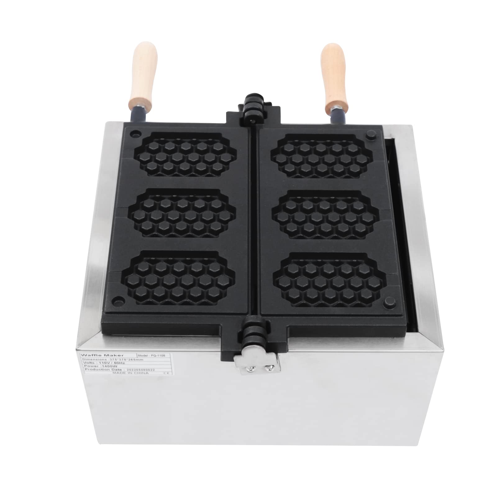 DYRABREST Electric Waffle Maker - Mini Honeycomb Double-Sided Non-Stick Waffle Iron for French Toast, Muffins & Pancakes (110V, 3-Piece Set) - Perfect for Breakfast, Brunch & Family Gatherings