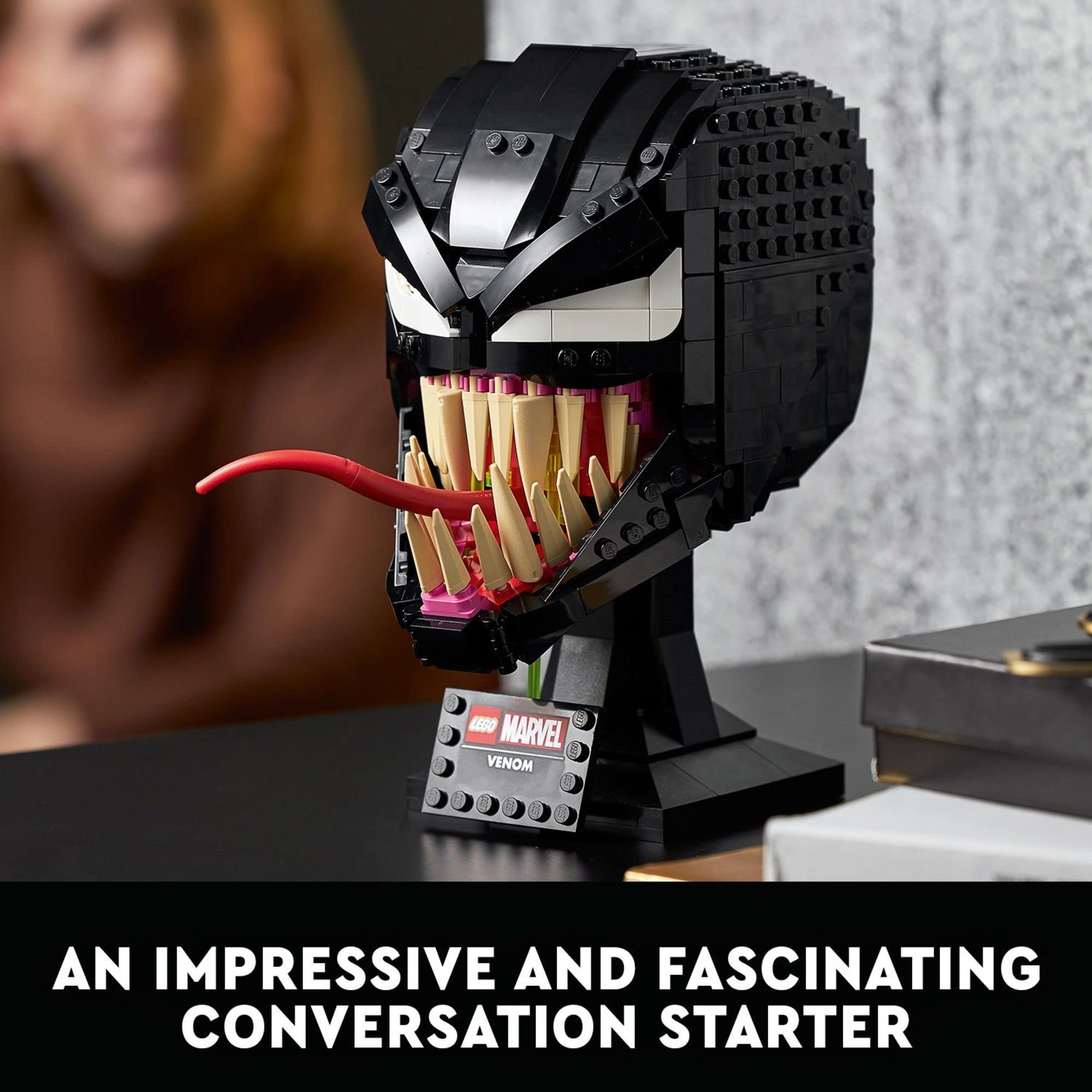 LEGO Marvel Spider-Man Venom Mask Building Kit 76187 - Collectible Model Set for Adults, Creative Home Décor Display, Perfect Gift for Marvel Fans | Build & Display for Movie Nights, Office Decor, or Superhero Collections