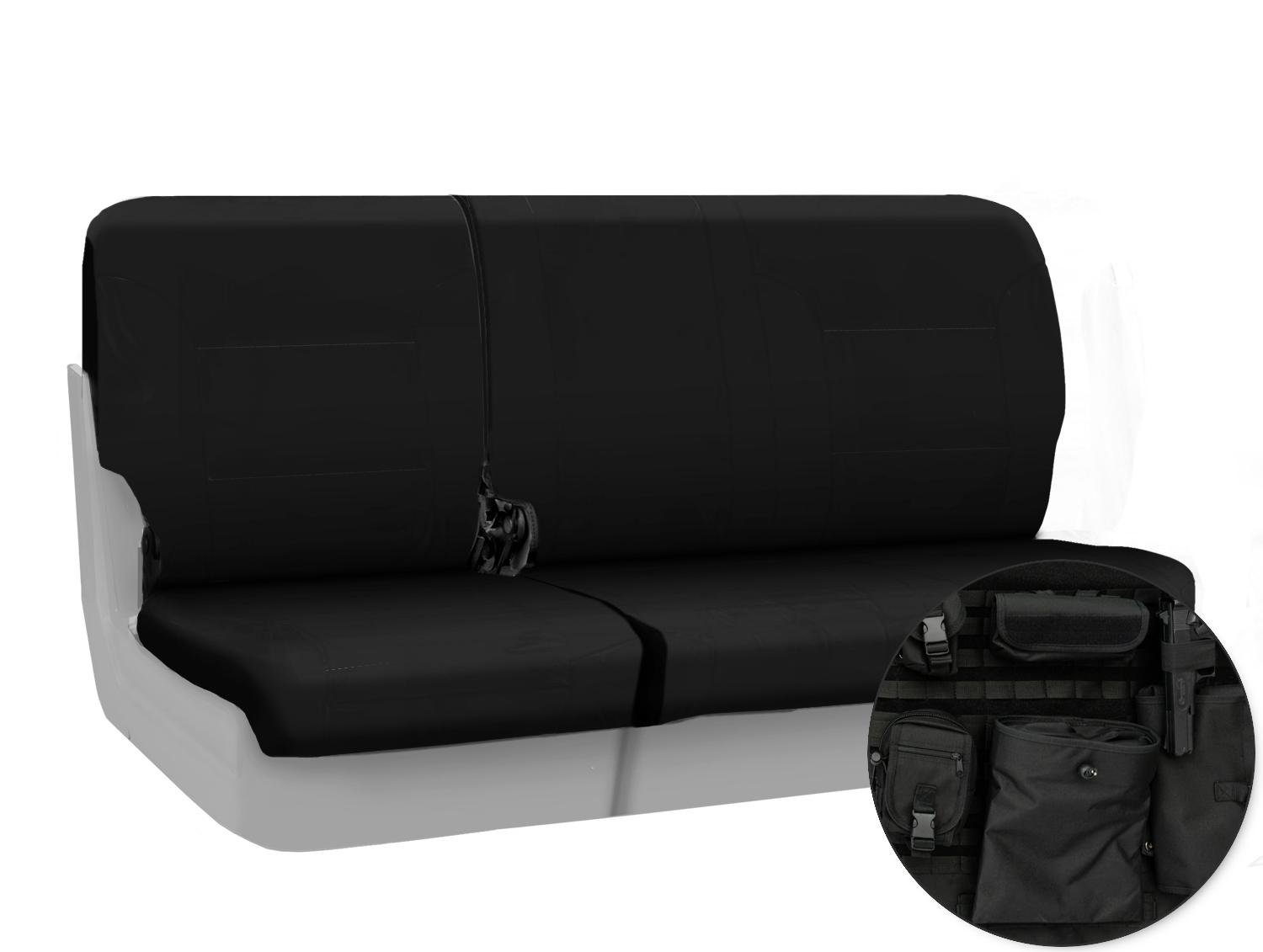 Coverking Custom Fit 60/40 Bench Seat Cover for Mercury Mountaineer - Ballistic Black Waterproof Car Seat Protector for SUV, Truck & Off-Road Vehicles
