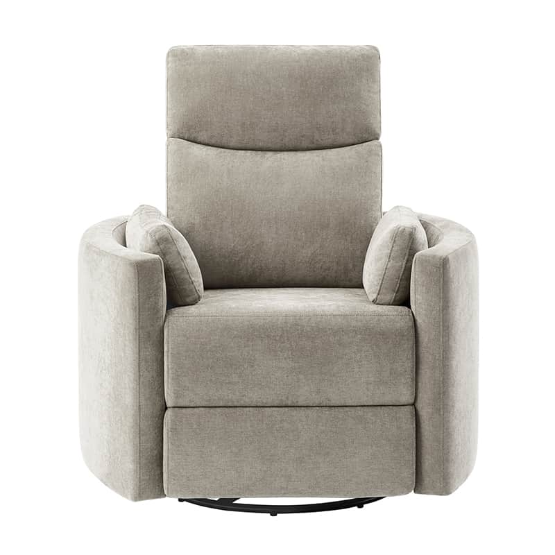 Monica Swivel Rocker Power Recliner Chair with Adjustable Headrest & Lumbar Support - Optional Removable Pillows - Perfect for Living Room, Home Theater & Relaxation