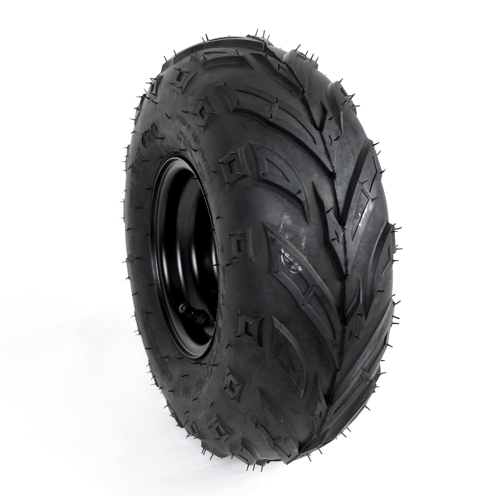 145/70-6 ATV Lawn Tires & Wheel Rim Assembly - Heavy Duty Mini Buggy & Mower Bike Tires (2 Pack) - Perfect for Off-Road, Yard Work & Small Utility Vehicles